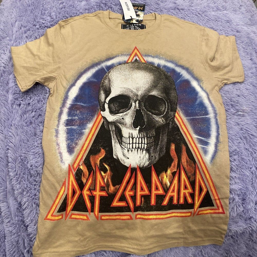 NEW Reason x Def Leppard Small tee shirt top short sleeve